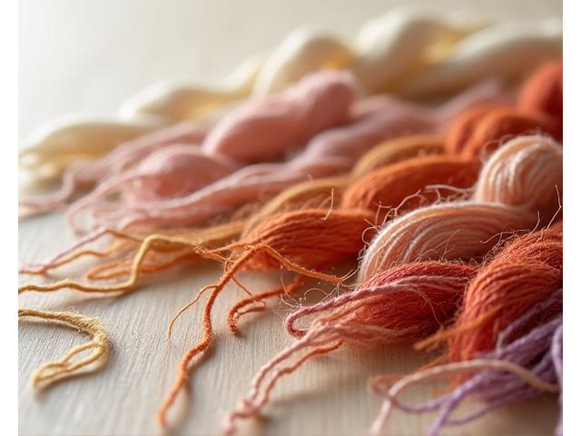 リサイクルペットボトルから作られた、地球に優しい色合いの様々な編み糸